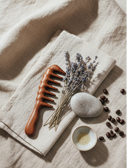 wooden wide tooth comb for curly hair